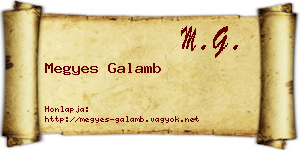 Megyes Galamb névjegykártya